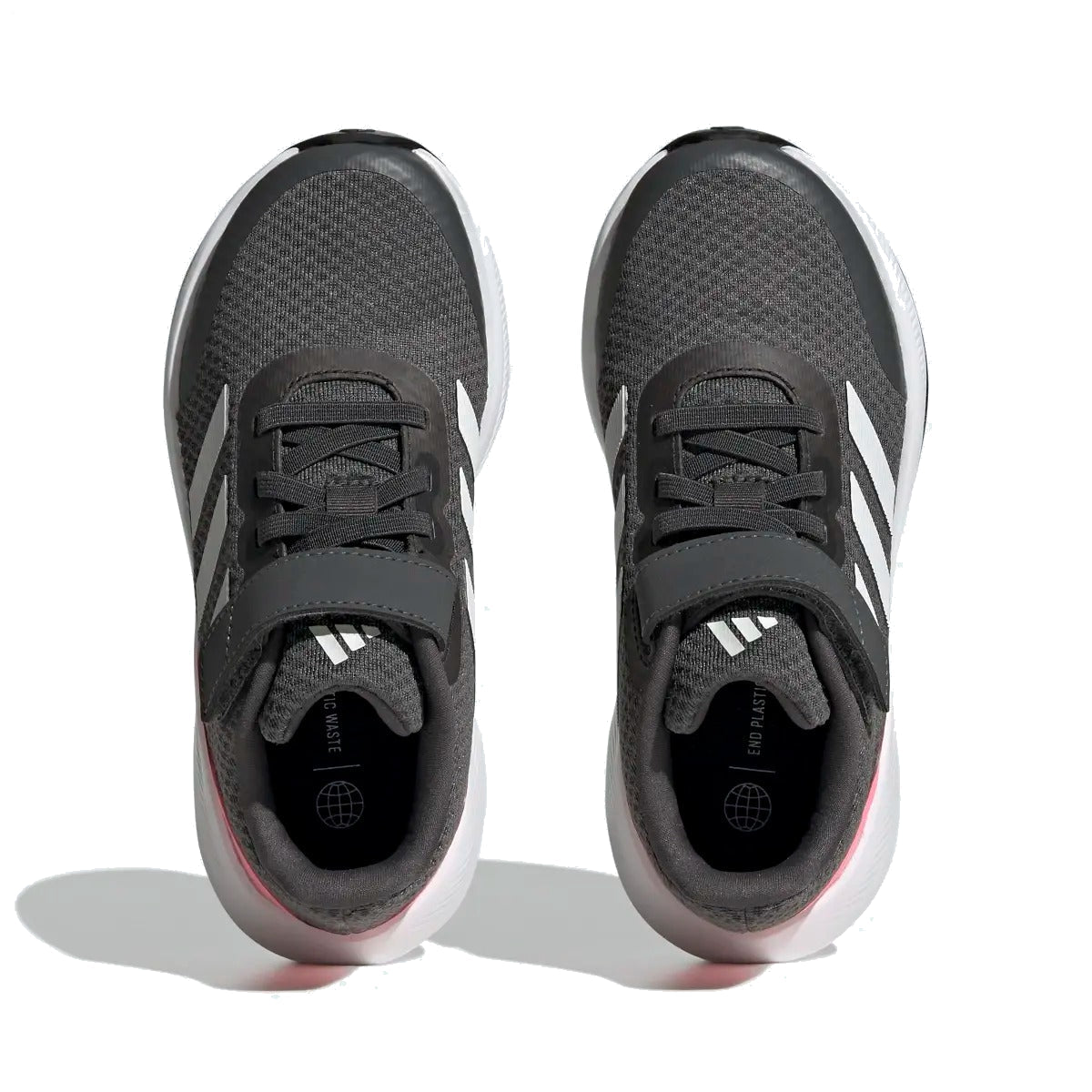 (GS) adidas Runfalcon 3.0 Elastic Lace Top Strap 'Black White Pink' HP5873