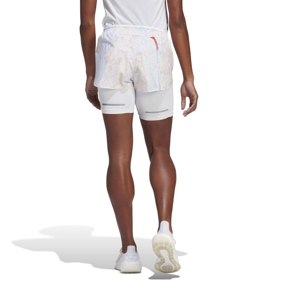 (WMNS) adidas Run Fast 2-in-1 Shorts Asia Sizing 'White' HS8614