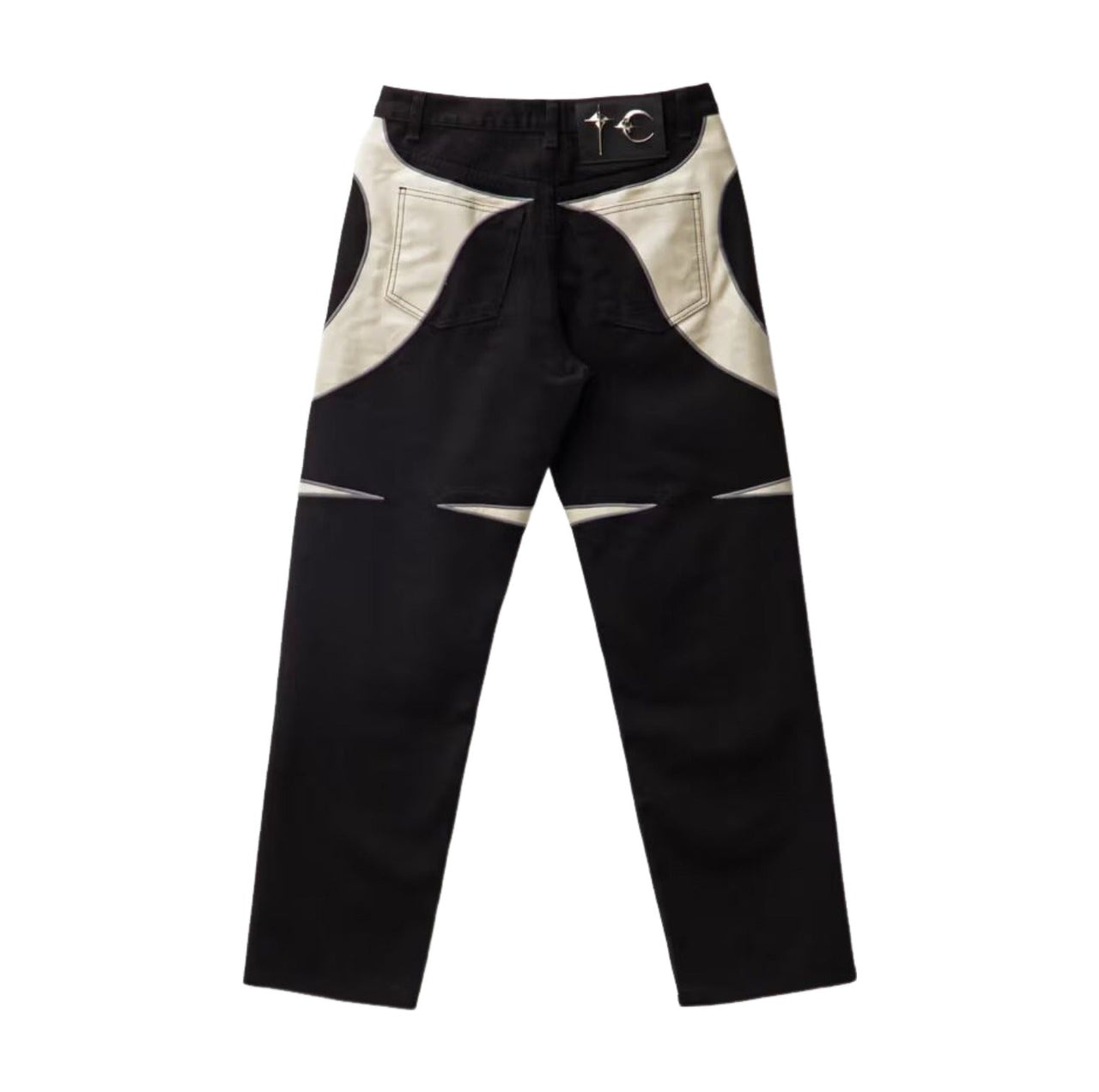 Thug Club TC Leather Denim Pants 'Black' TC24PT0602
