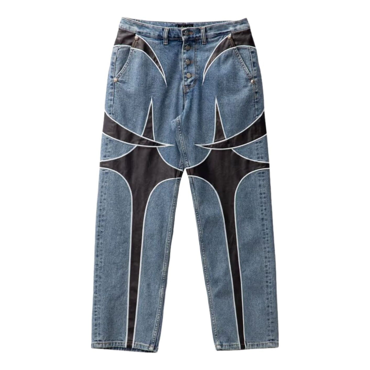 Thug Club TC Leather Denim Pants 'Blue' TC24PT0601
