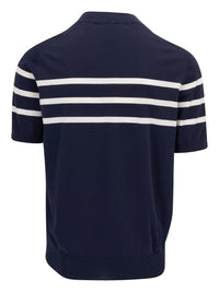 Brunello Cucinelli Striped Half-Zip Polo Shirt