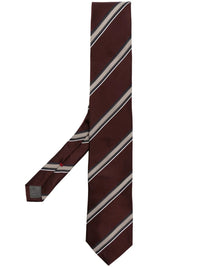 Brunello Cucinelli Striped Jacquard Silk Tie
