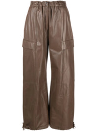 Brunello Cucinelli Wide-Leg Leather Trousers