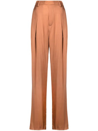 Brunello Cucinelli High-Waisted Silk Tailored Trousers