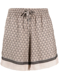 Brunello Cucinelli Graphic-Print Silk Shorts
