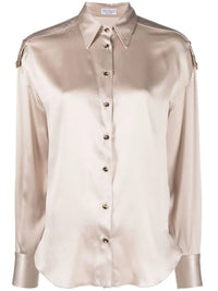 Brunello Cucinelli Embellished Epaulettes Button-Up Shirt