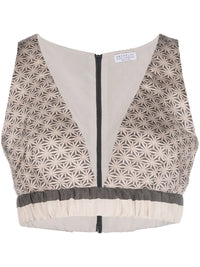 Brunello Cucinelli V-Neck Cropped Top
