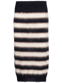 Brunello Cucinelli Striped Knitted Midi Skirt