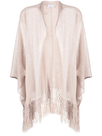 Brunello Cucinelli Fringed Linen Poncho