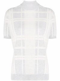 Brunello Cucinelli Check-Print Knitted Top
