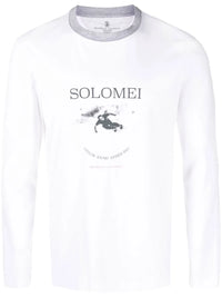 Brunello Cucinelli Logo-Print Long-Sleeve T-Shirt