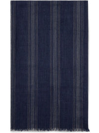 Brunello Cucinelli Stripe-Pattern Silk-Blend Scarf