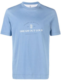 Brunello Cucinelli Slogan-Print Jersey T-Shirt