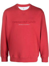 Brunello Cucinelli Logo-Print Round-Neck Sweatshirt