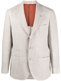 Brunello Cucinelli Prince Of Wales-Check Single-Breasted Blazer