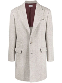 Brunello Cucinelli Herringbone-Tweed Overcoat