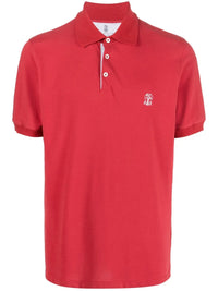 Brunello Cucinelli Embroidered-Logo Polo Shirt