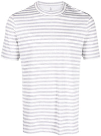Brunello Cucinelli Striped Round-Neck T-Shirt