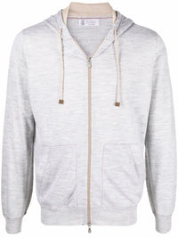 Brunello Cucinelli Zip-Up Hooded Sweat Top