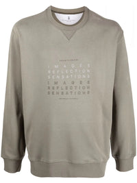 Brunello Cucinelli Logo-Print Detail Sweatshirt