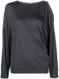 Brunello Cucinelli Single Cold-Shoulder Jumper