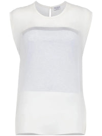 Brunello Cucinelli Sheer Sleeveless Blouse