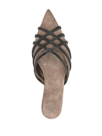 Brunello Cucinelli Precious Net Suede Slip-On Shoes