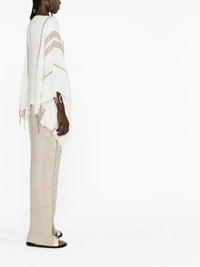 Brunello Cucinelli Striped Poncho Top