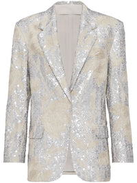 Brunello Cucinelli Single-Breasted Sequin-Embellished Blazer