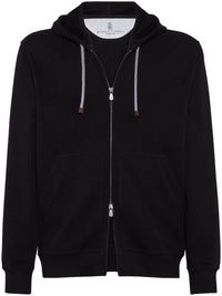 Brunello Cucinelli Zip-Front Drawstring Hoodie