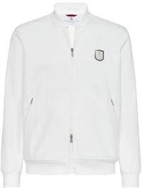 Brunello Cucinelli Logo-Appliqué Striped Jacket
