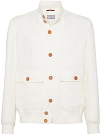 Brunello Cucinelli Cargo-Pocket Twill Bomber Jacket