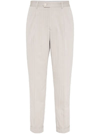 Brunello Cucinelli Striped Tailored Trousers
