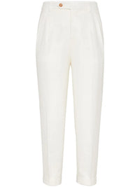 Brunello Cucinelli Tapered Linen-Blend Trousers