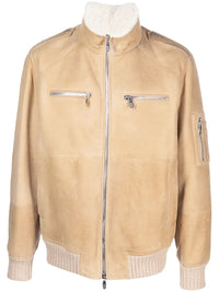 Brunello Cucinelli Long-Sleeve Leather Jacket
