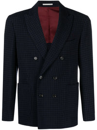 Brunello Cucinelli Houndstooth Double-Breasted Blazer