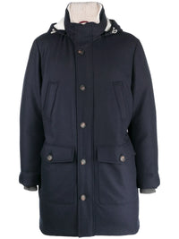 Brunello Cucinelli Hooded Button-Down Padded Coat