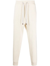 Brunello Cucinelli Cashmere Ribbed-Knit Track Pants
