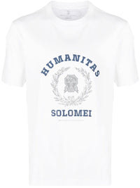 Brunello Cucinelli Humanitas-Print Cotton T-Shirt