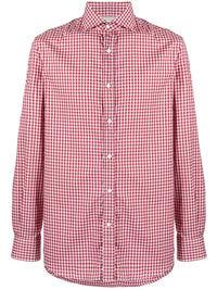 Brunello Cucinelli Gingham-Print Button-Up Shirt