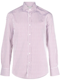 Brunello Cucinelli Long-Sleeve Striped Cotton Shirt