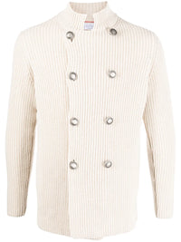 Brunello Cucinelli Double-Breasted Wool-Cashmere Cardigan