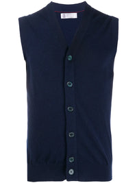 Brunello Cucinelli Cashmere Sleeveless Cardigan
