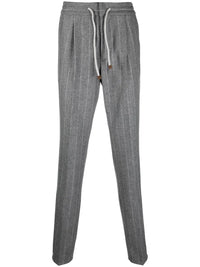 Brunello Cucinelli Stripe-Pattern Straight Trousers
