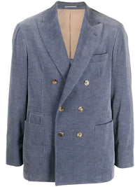 Brunello Cucinelli Corduroy Double-Breasted Suit Jacket
