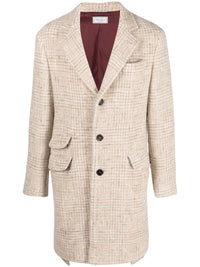 Brunello Cucinelli Check-Print Single-Breasted Coat