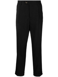 Brunello Cucinelli Pinstripe-Pattern Virgin-Wool Trousers