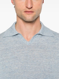 Brunello Cucinelli Fine-Ribbed Mélange Polo Shirt