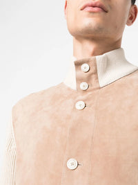 Brunello Cucinelli Panelled Suede Bomber Jacket