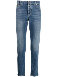 Brunello Cucinelli Faded Wash Skinny Jeans